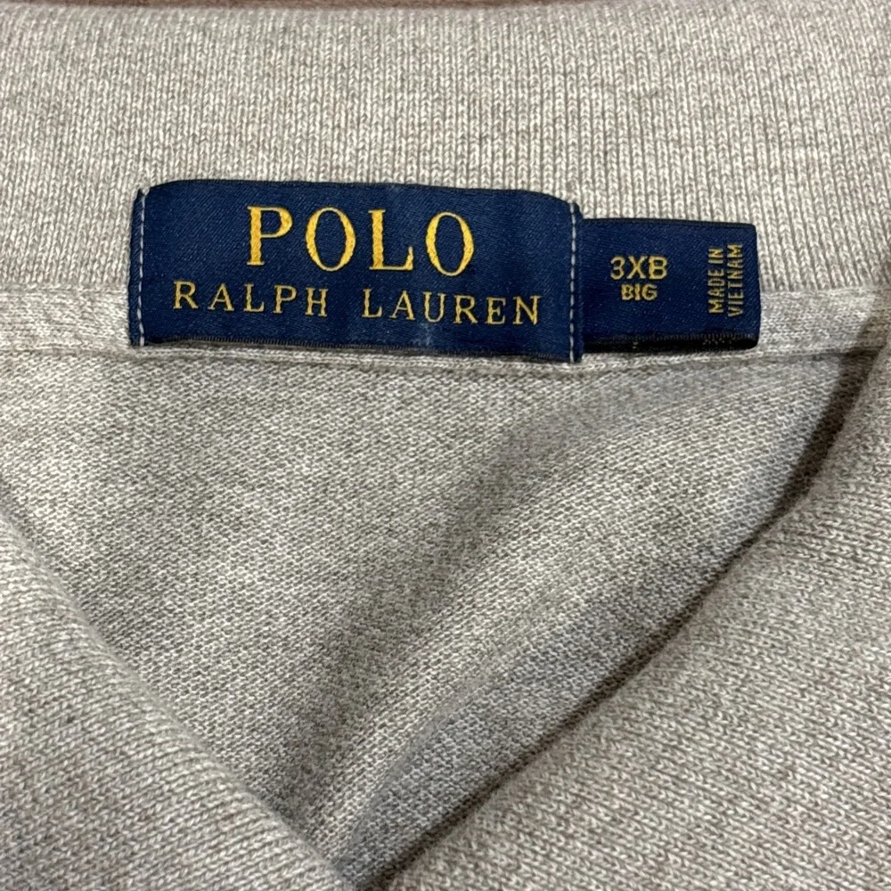 Polo Ralph Lauren Polo Shirt Men's 3XB Navy Beige Classic Fit Soft Flesh Pony